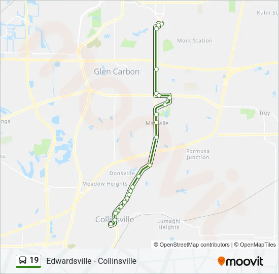 19 Bus Line Map
