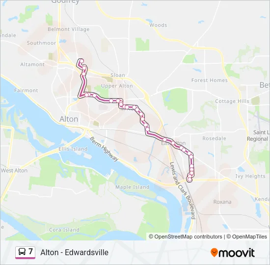7 Bus Line Map