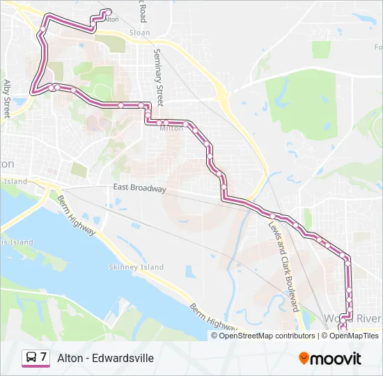 7 Bus Line Map