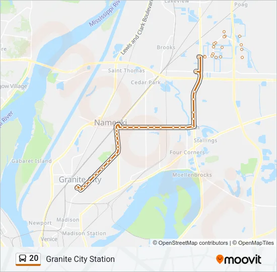 20 Bus Line Map