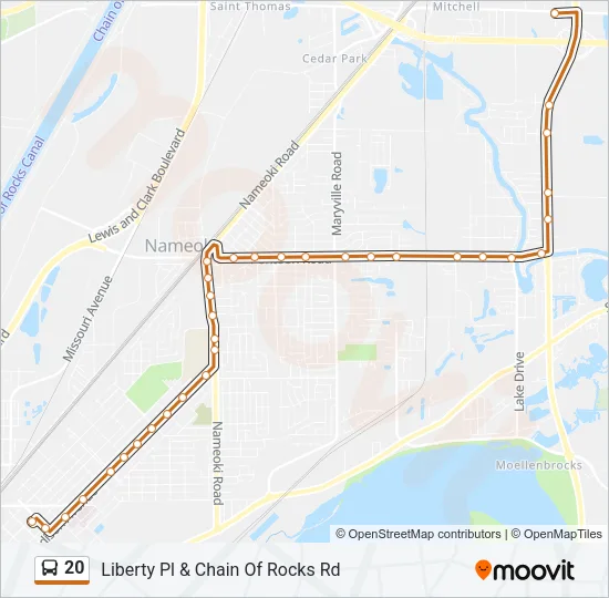20 Bus Line Map