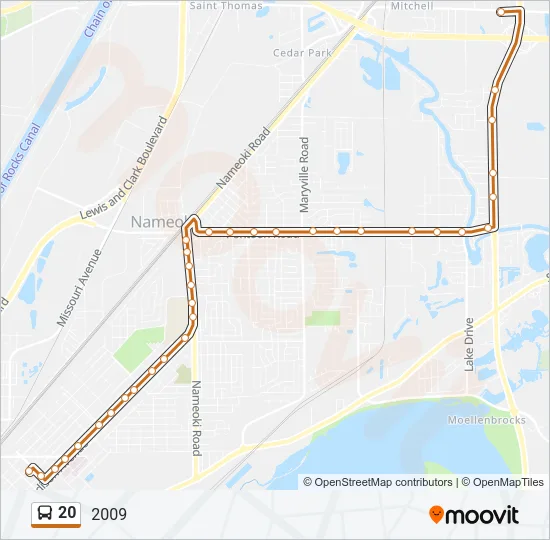 20 Bus Line Map