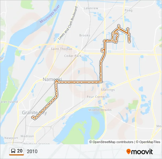20 Bus Line Map