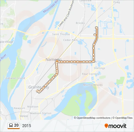 20 Bus Line Map