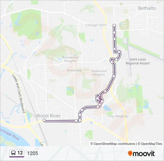 12 Bus Line Map