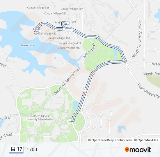 17 Bus Line Map
