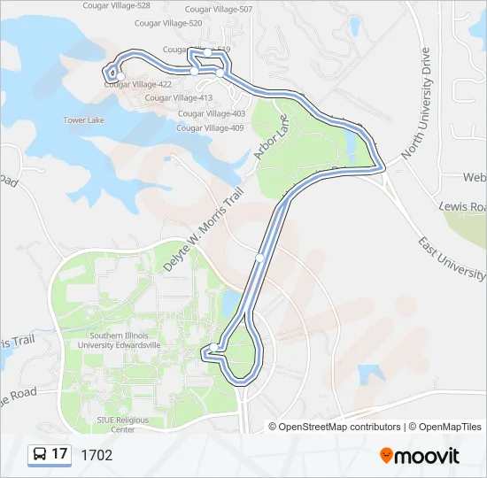 17 Bus Line Map
