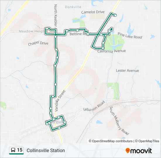 15 Bus Line Map
