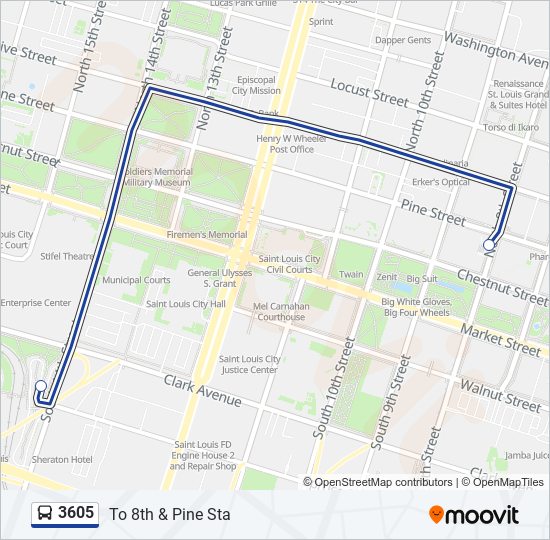 3605 bus Line Map