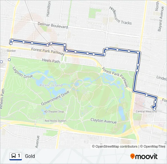 1 Bus Line Map