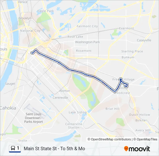 1 Bus Line Map