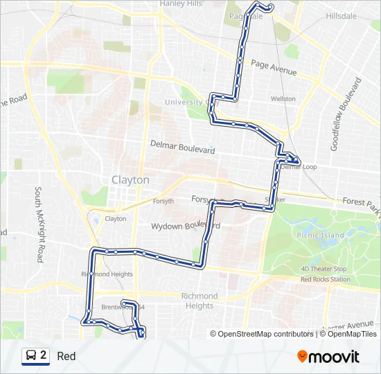 2 Bus Line Map