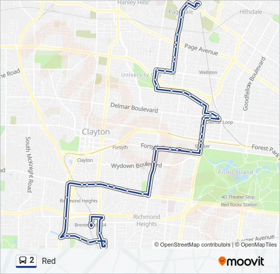2 Bus Line Map