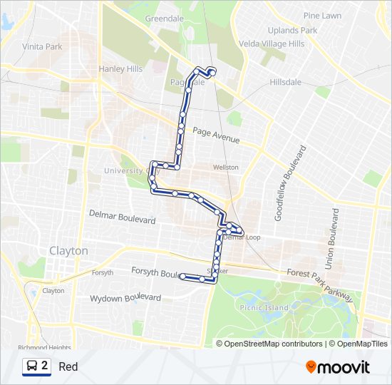 2 Bus Line Map