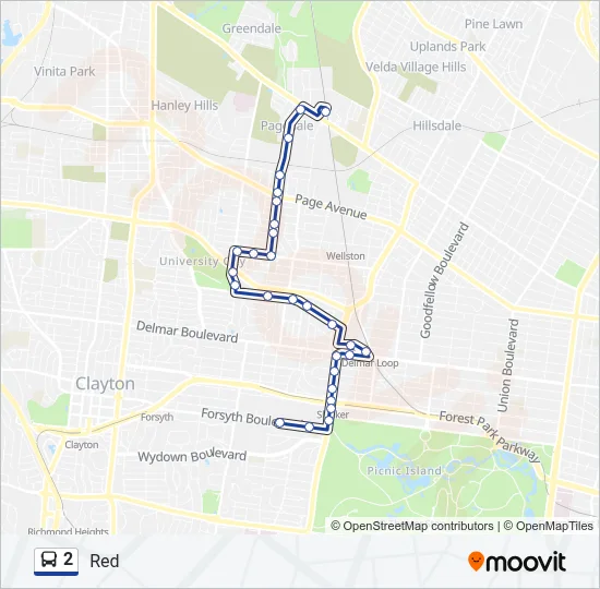 2 Bus Line Map