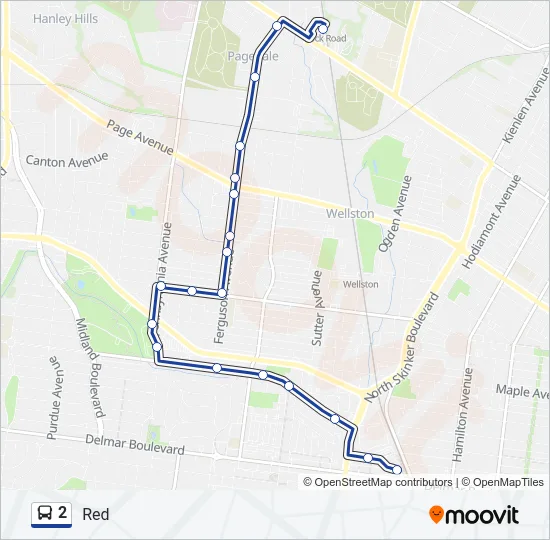 2 Bus Line Map