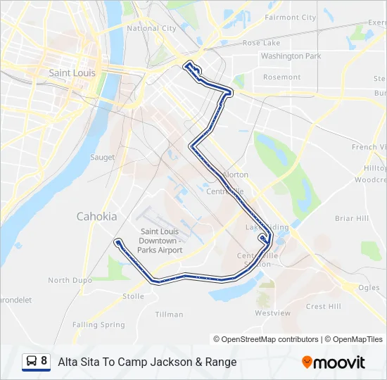8 Bus Line Map
