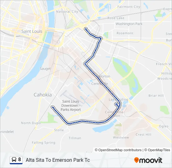8 Bus Line Map