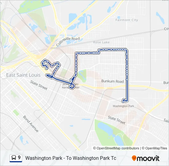 9 Bus Line Map