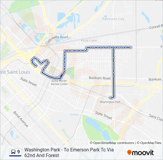 9 Bus Line Map