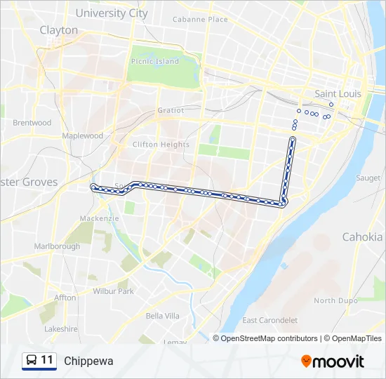 11 Bus Line Map