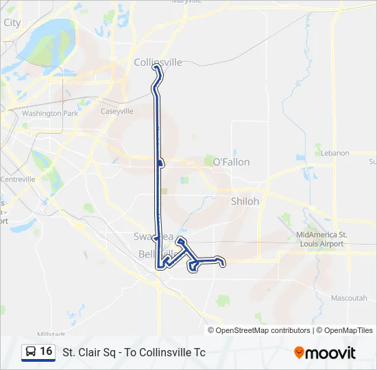 16 Bus Line Map