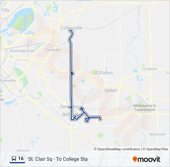 16 Bus Line Map