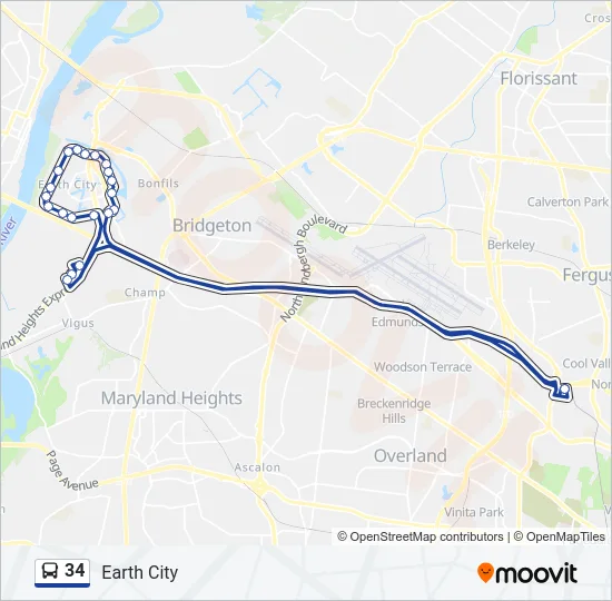 34 Bus Line Map