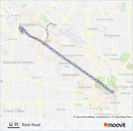 Mapa de 35 de autobús