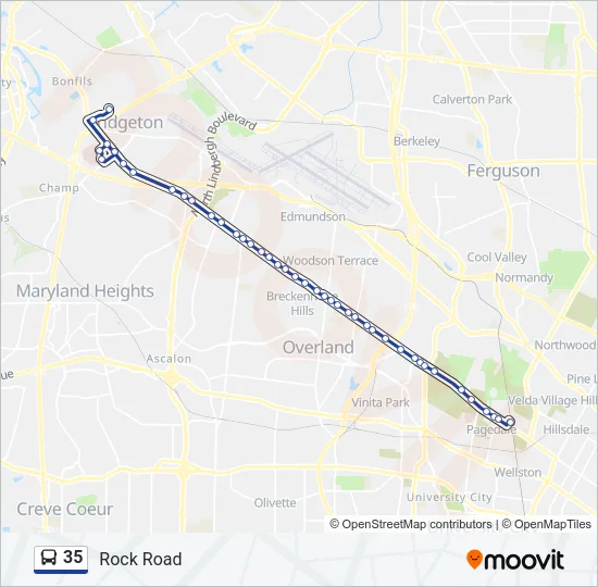 35 Bus Line Map