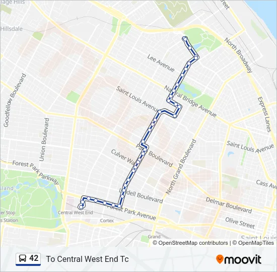 42 Bus Line Map