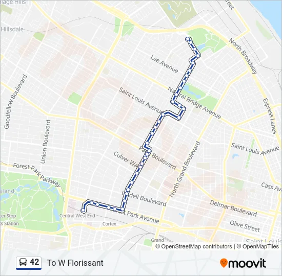 42 Bus Line Map