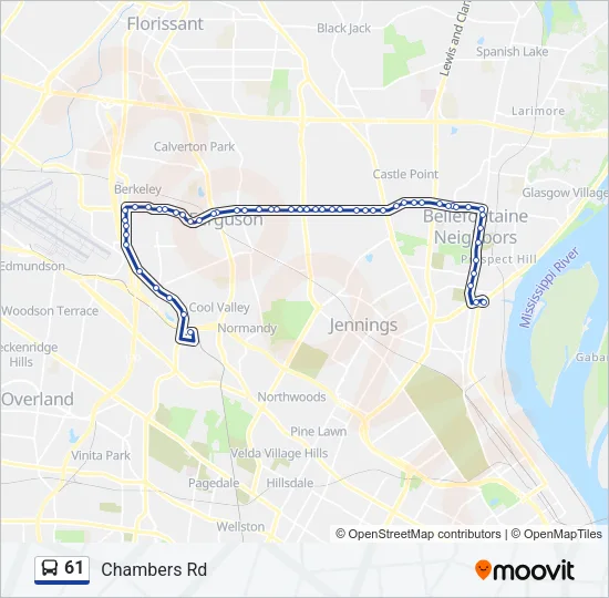 61 Bus Line Map