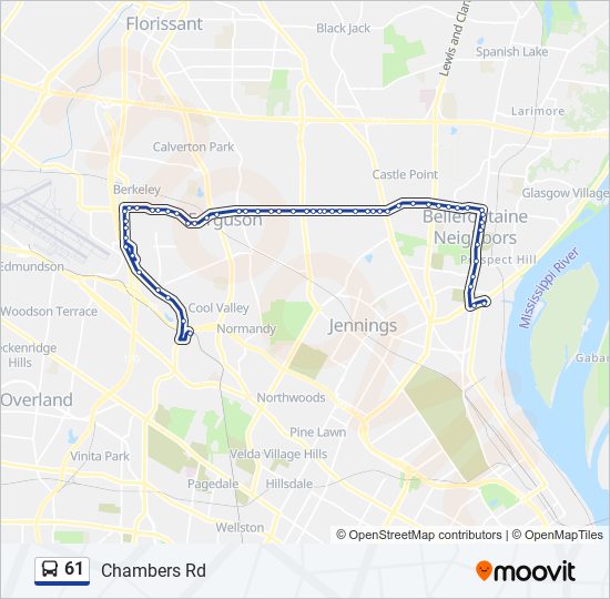 61 bus Line Map