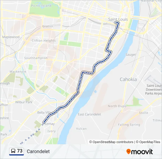 73 Bus Line Map