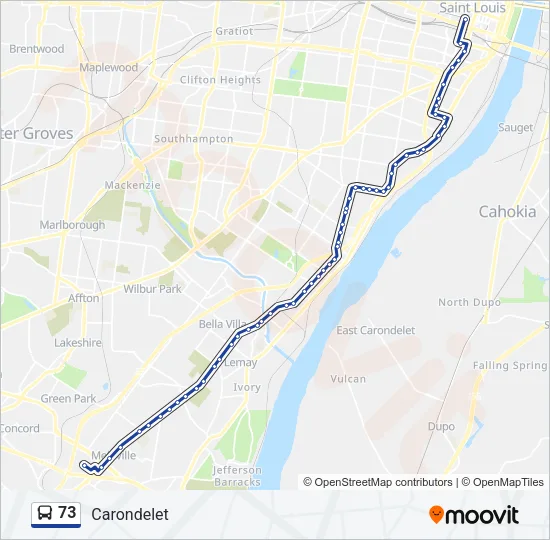 73 Bus Line Map