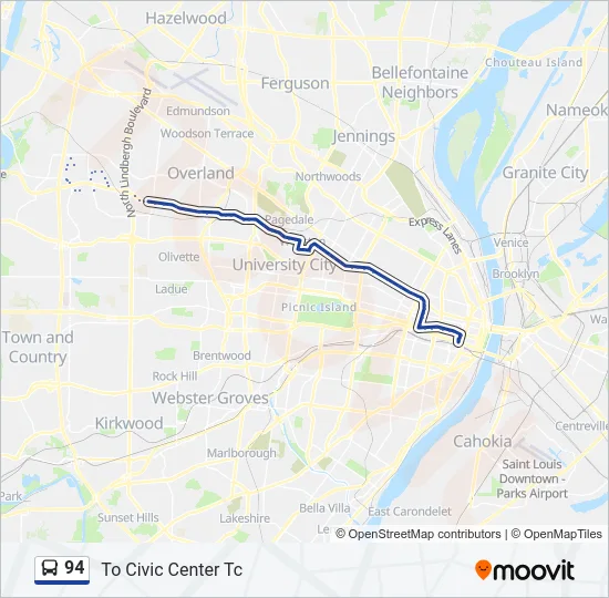 94 Bus Line Map