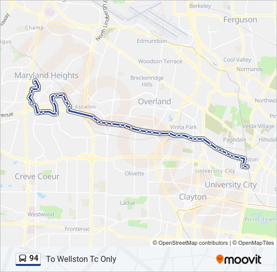 94 bus Line Map