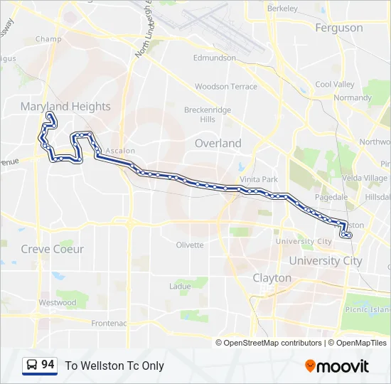 94 Bus Line Map