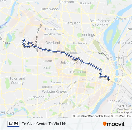 94 Bus Line Map