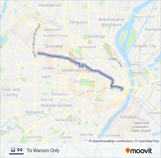 94 Bus Line Map