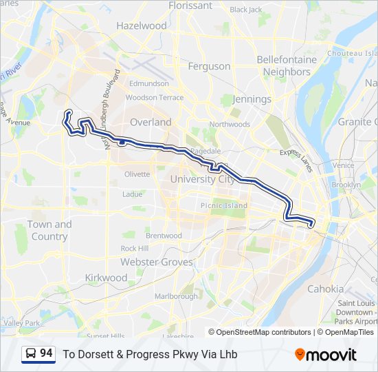 94 bus Line Map