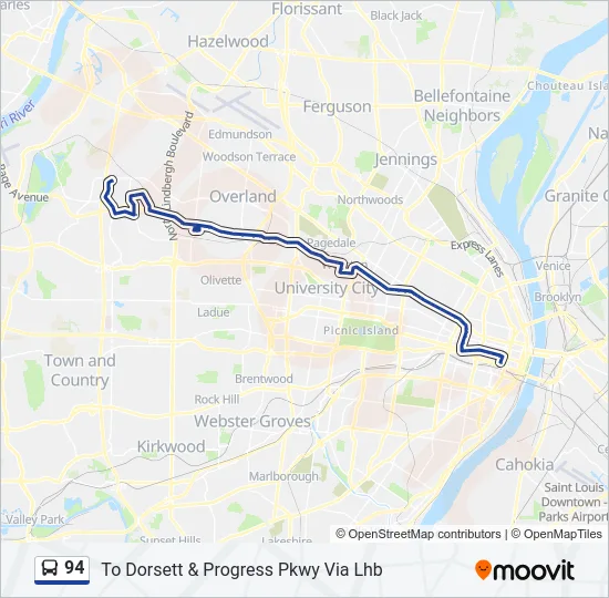 94 Bus Line Map