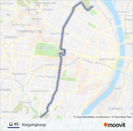 95 Bus Line Map