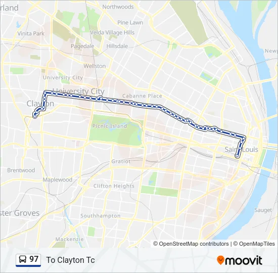97 Bus Line Map