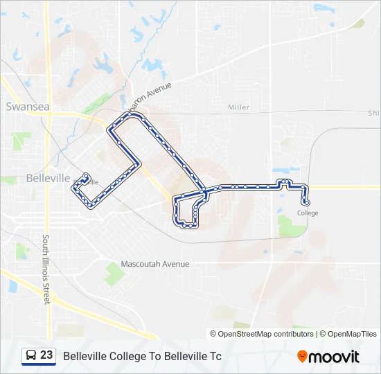 23 Bus Line Map