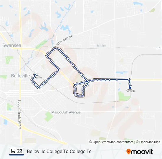 23 Bus Line Map
