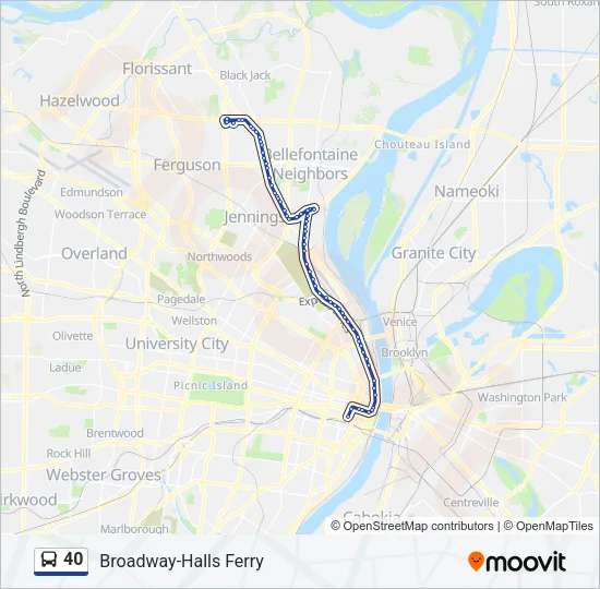 40 Bus Line Map