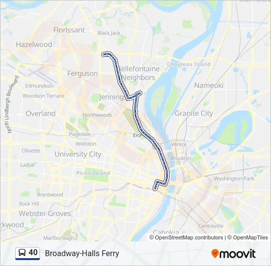 40 Bus Line Map
