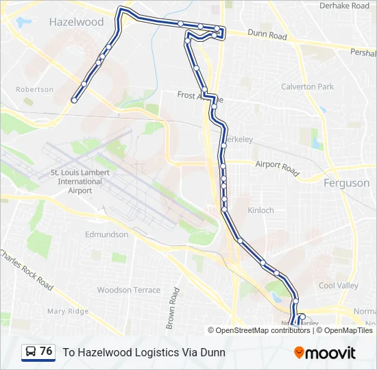 76 Bus Line Map